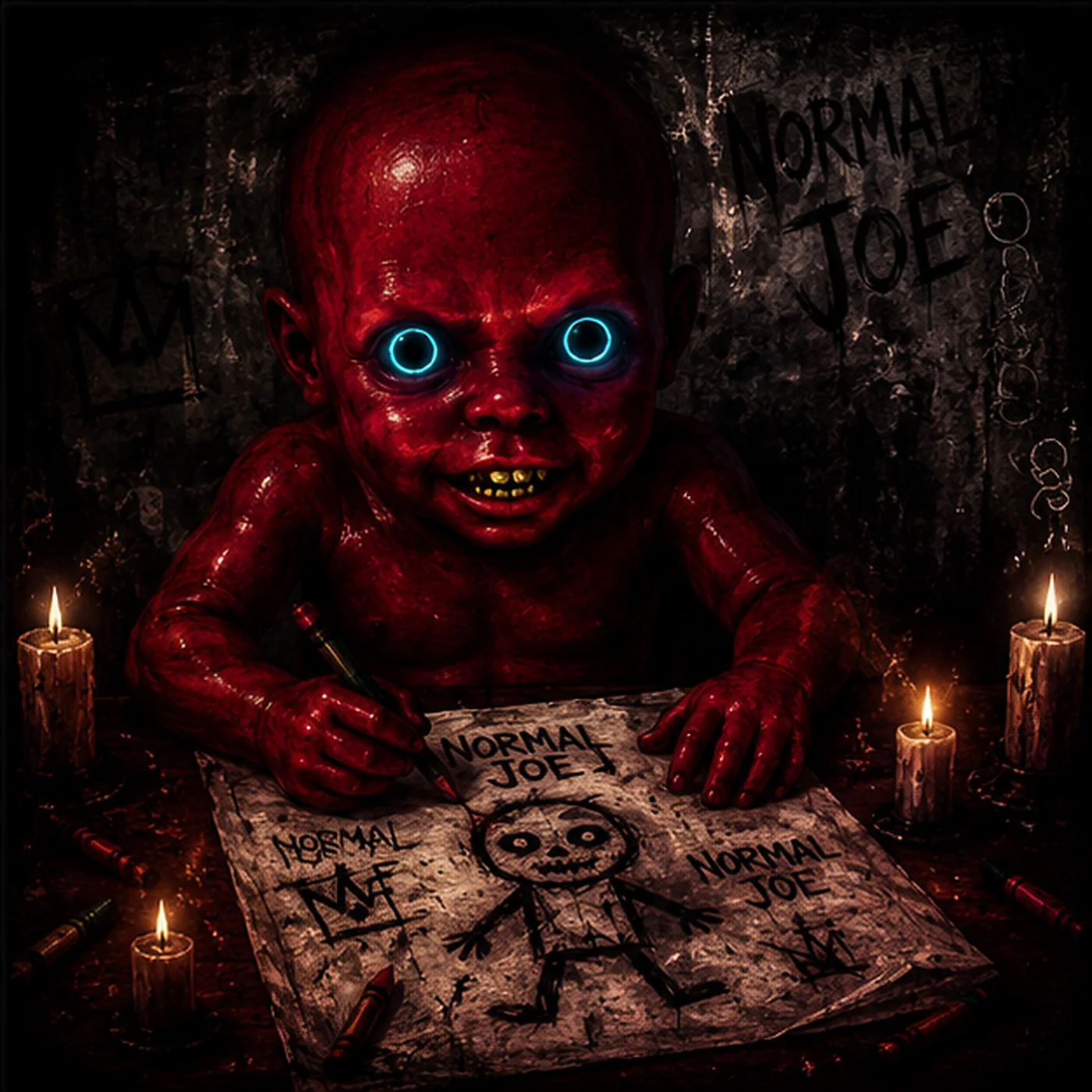 Normal Joe drawing by candlelight