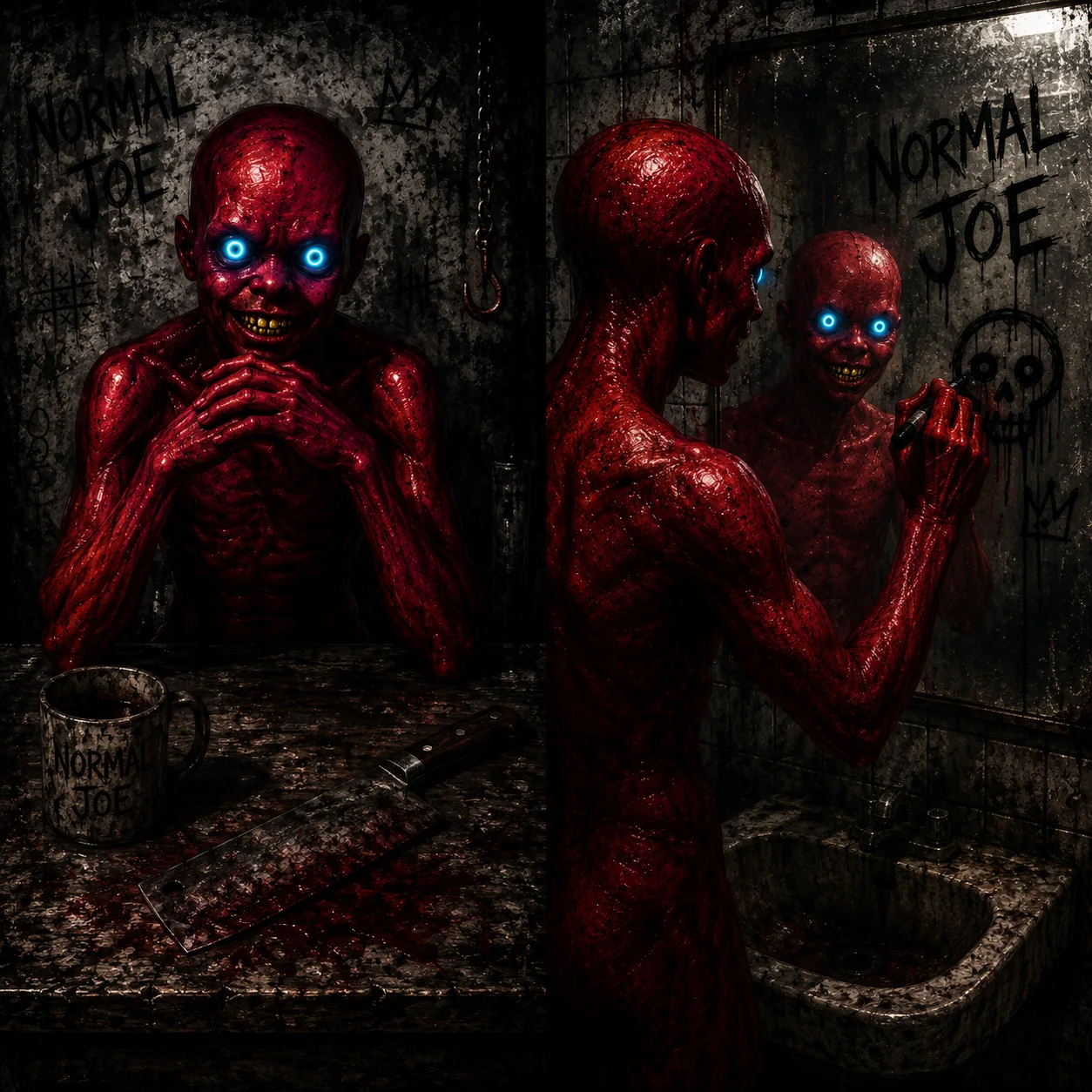 Normal Joe in two horror scenes